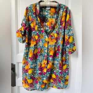 NEW Summer Button-down Women’s Dress Kaftan Beach Coverup, ONE size